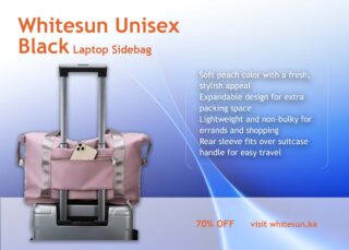 257# Whitesun Expandable duffel Peach (pink) Ladies travel bag medium size gift for women