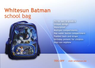 170# Whitesun Batman blue large capacity boys school bag quality primary school bag for boys birthday gift for son nephew cousin
