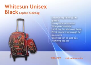 167# Whitesun 3in1 trolley school bag for boys spacious backpack insulated lunch bag pencil pouch and wheels spiderman bag