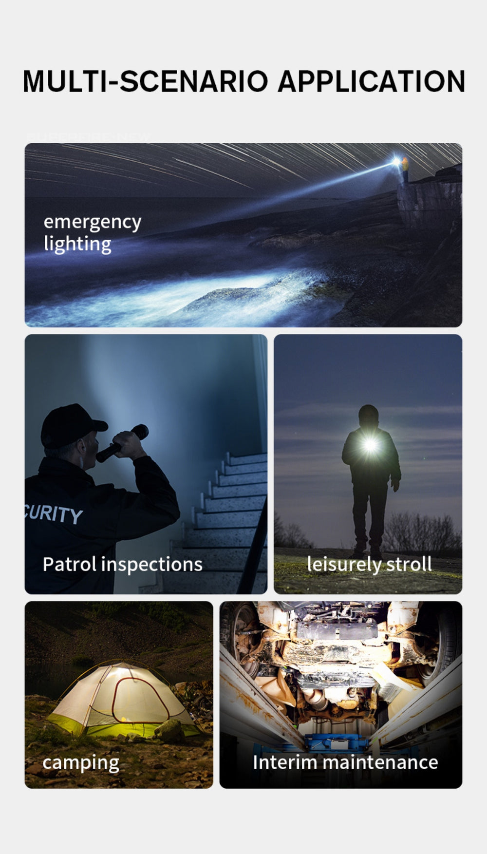 SUPERFIRE C16 Long-Range LED Flashlight | 2700LM, 500m Beam, Rechargeable - Image 11