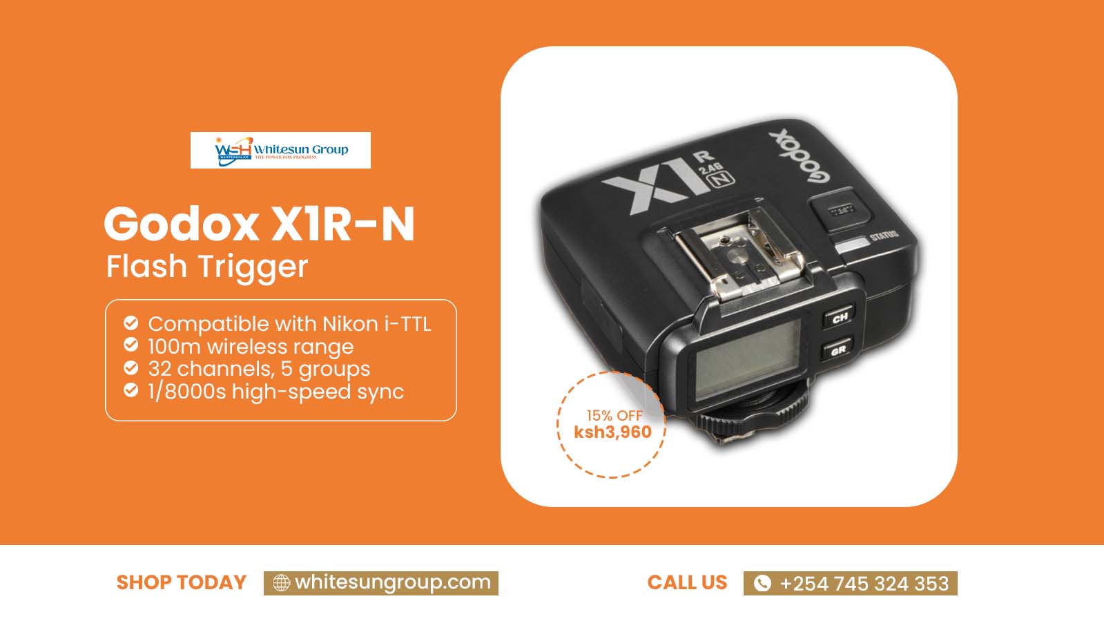 Godox X1R-N TTL Wireless Flash Trigger Receiver for Nikon