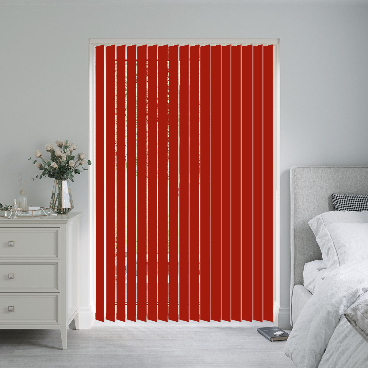 Vertical Office Blinds - Red