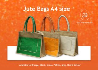 Jute Bags A4 size.