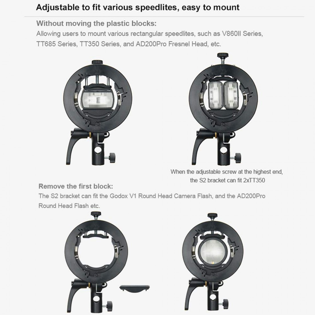 Godox S2 Speedlite Bracket for Bowens - Image 5
