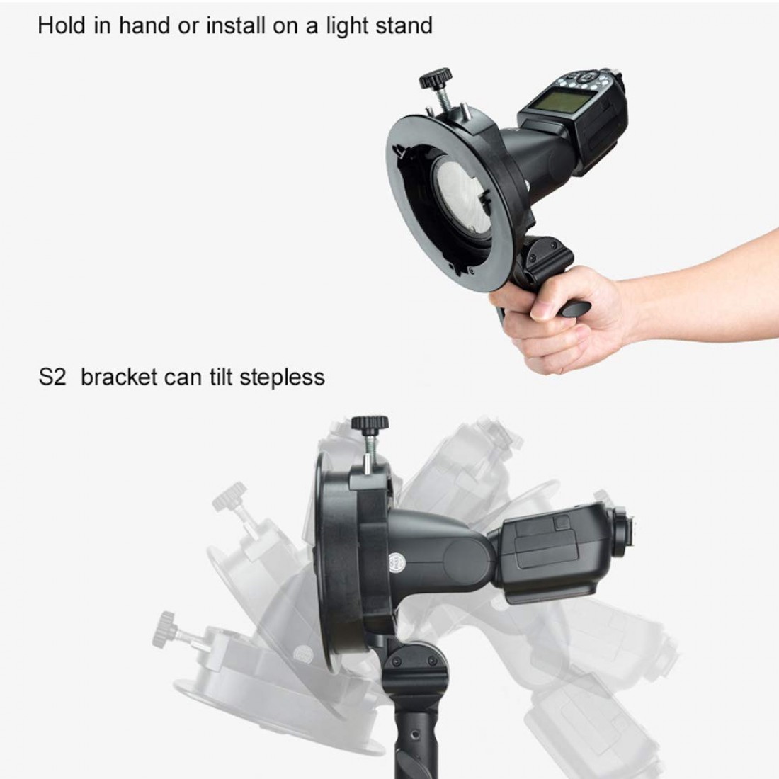 Godox S2 Speedlite Bracket for Bowens - Image 4