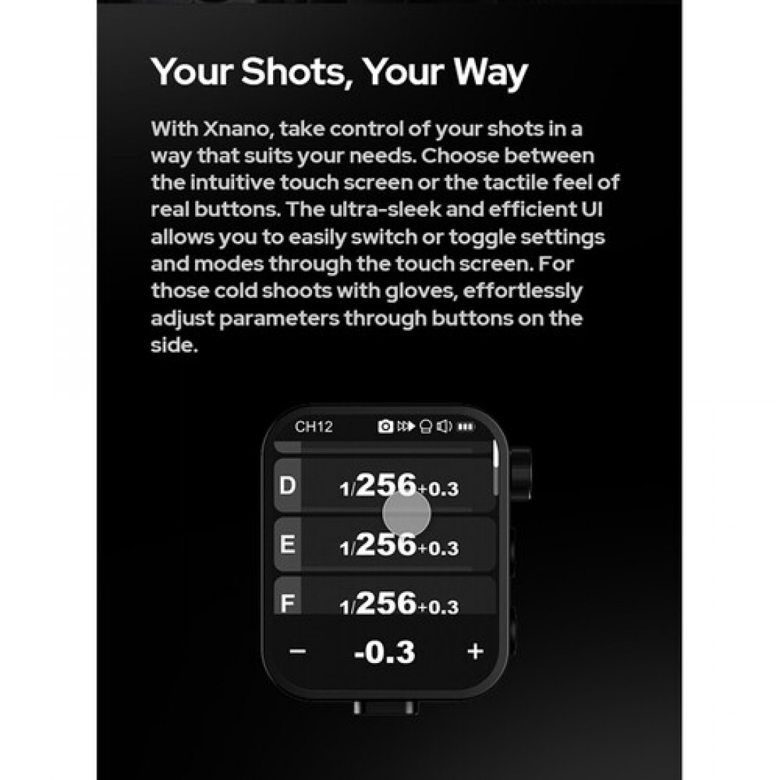 Godox Xnano N Touchscreen TTL Wireless Flash Trigger for Nikon 5-1100×1100