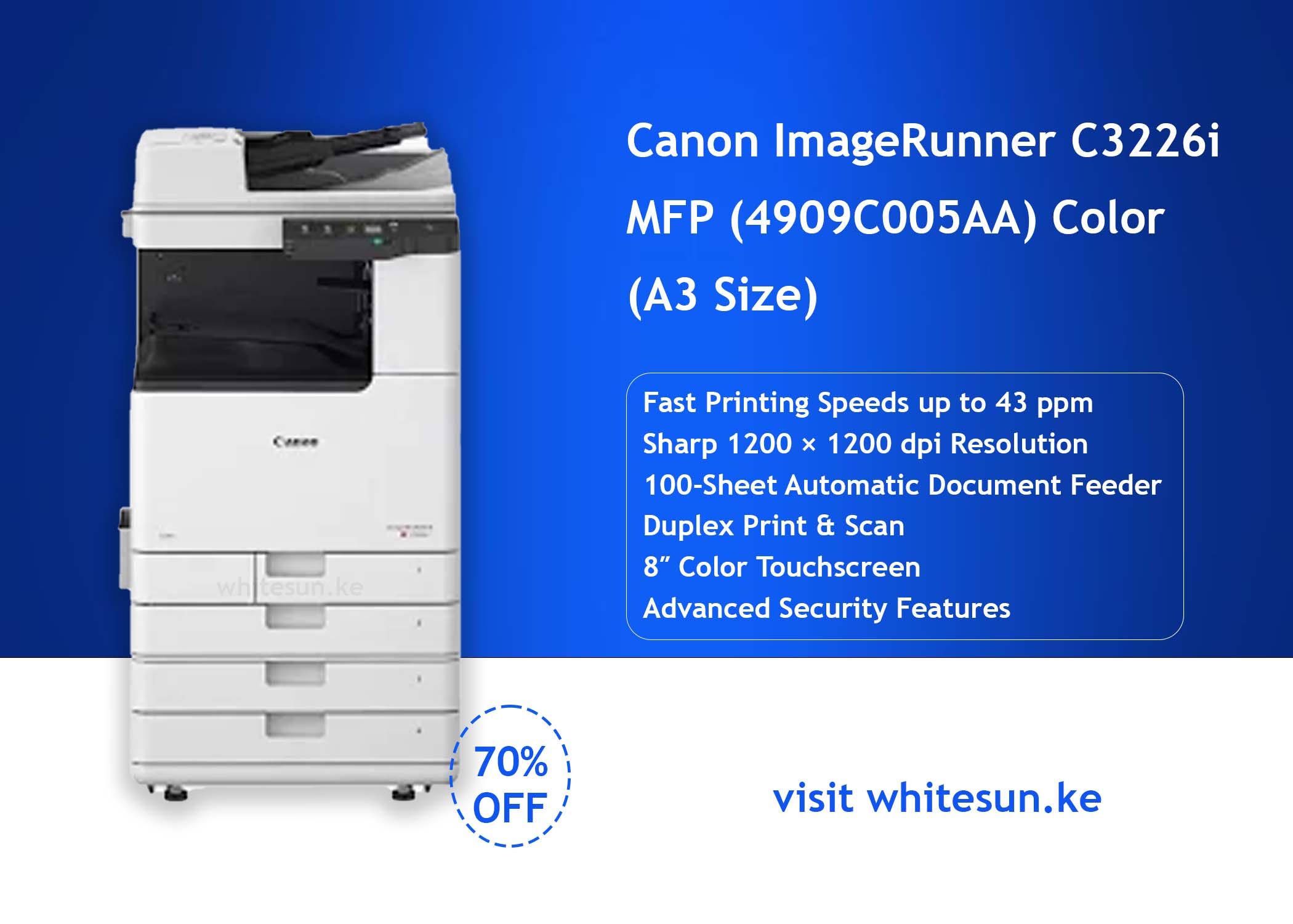 Canon ImageRunner C3226i MFP (4909C005AA) Color (A3 Size)