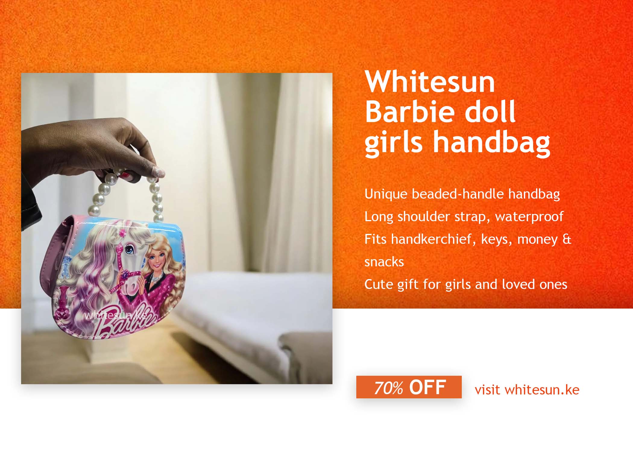 057# Whitesun Barbie doll girls handbag cute birthday gift for girls