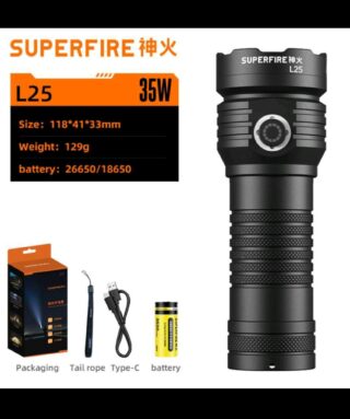 SUPERFIRE L25 High Power Flashlight