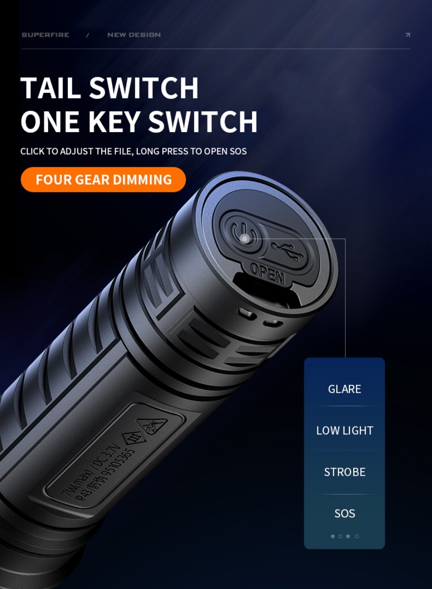 SUPERFIRE S33-X Portable Led Flashlight - Image 5