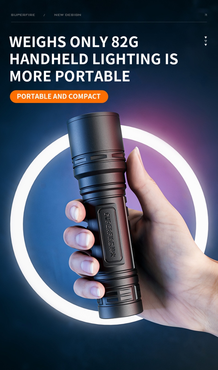 SUPERFIRE S33-X Portable Led Flashlight - Image 4