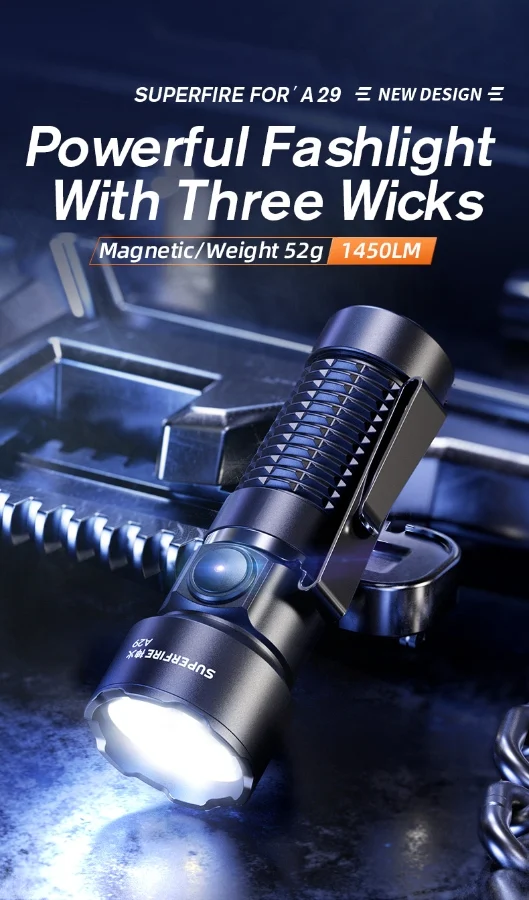 SUPERFIRE A29 EDC Portable Flashlight - Image 2