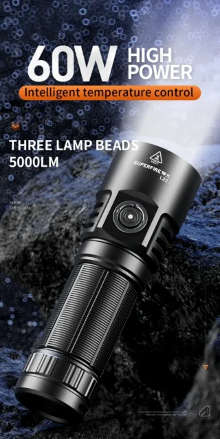SUPERFIRE L22 High Bright Flashlight