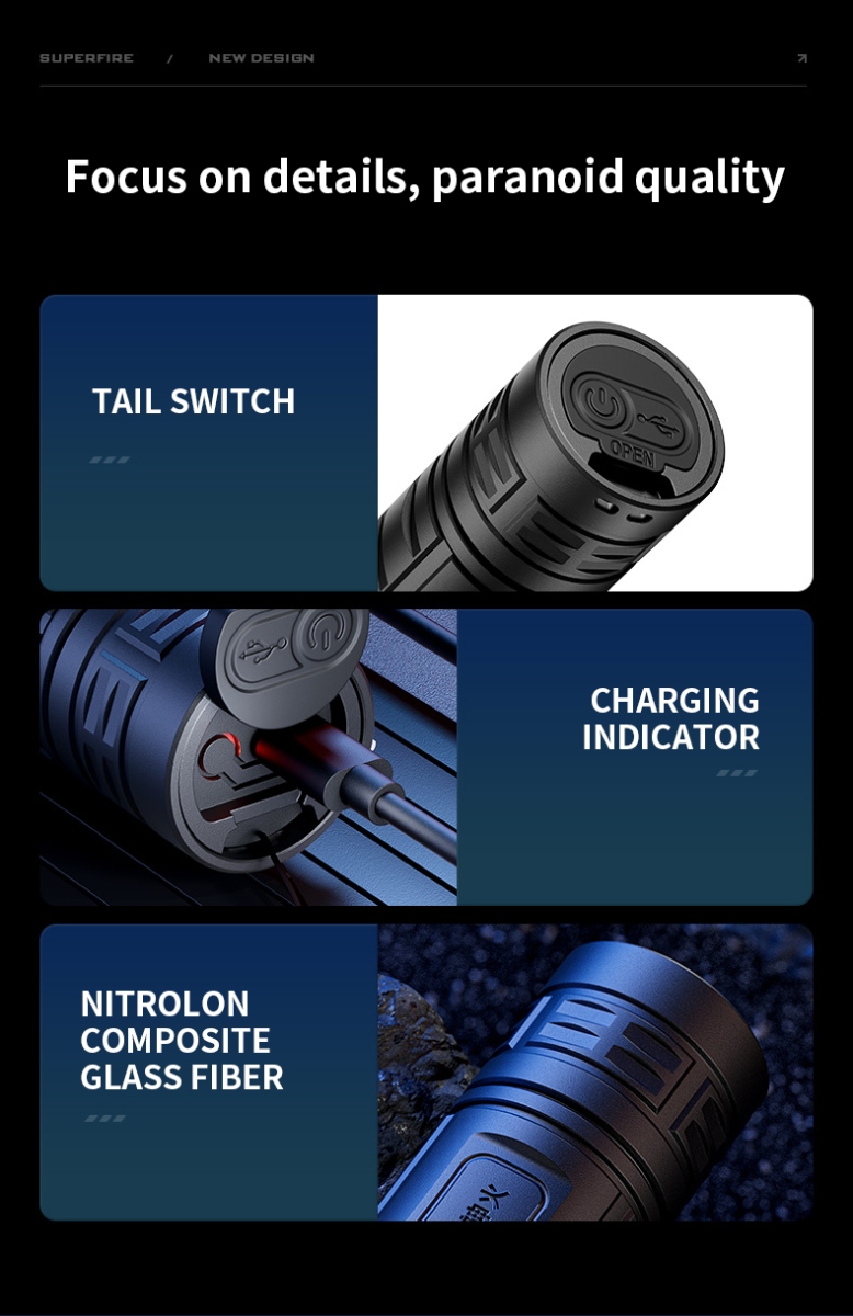 SUPERFIRE S33-X Portable Led Flashlight - Image 14