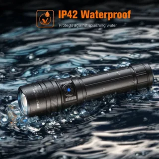 SUPERFIRE L16-N 7W High Power Led Flashlights Zoom Torch Strong Light Rechargeable 5 Modes Outdoor Camping Emergency For Fishing