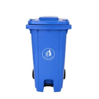 Pedal Dustbin With Wheels 100L