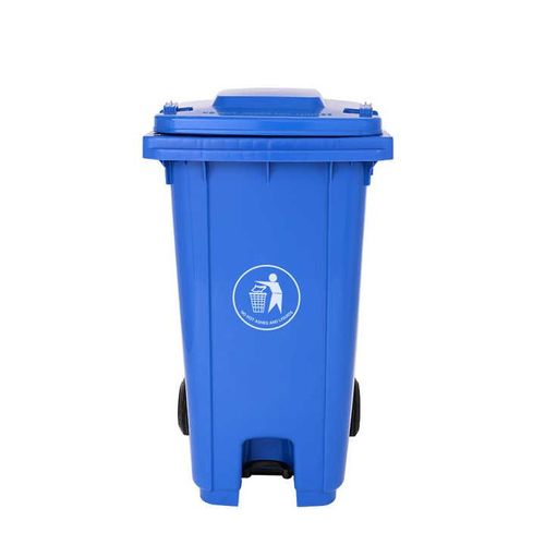 Pedal Dustbin With Wheels 100L