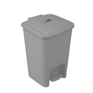 Modern Design Gray Color Hands-Free Rectangular shape 30L Litres Hard Plastic Step Pedal Waste Garbage Dust Bin Trash Can for Hotels, Kitchens, Hospitals, Eateries, Restaurants, Homes, Offices, shops