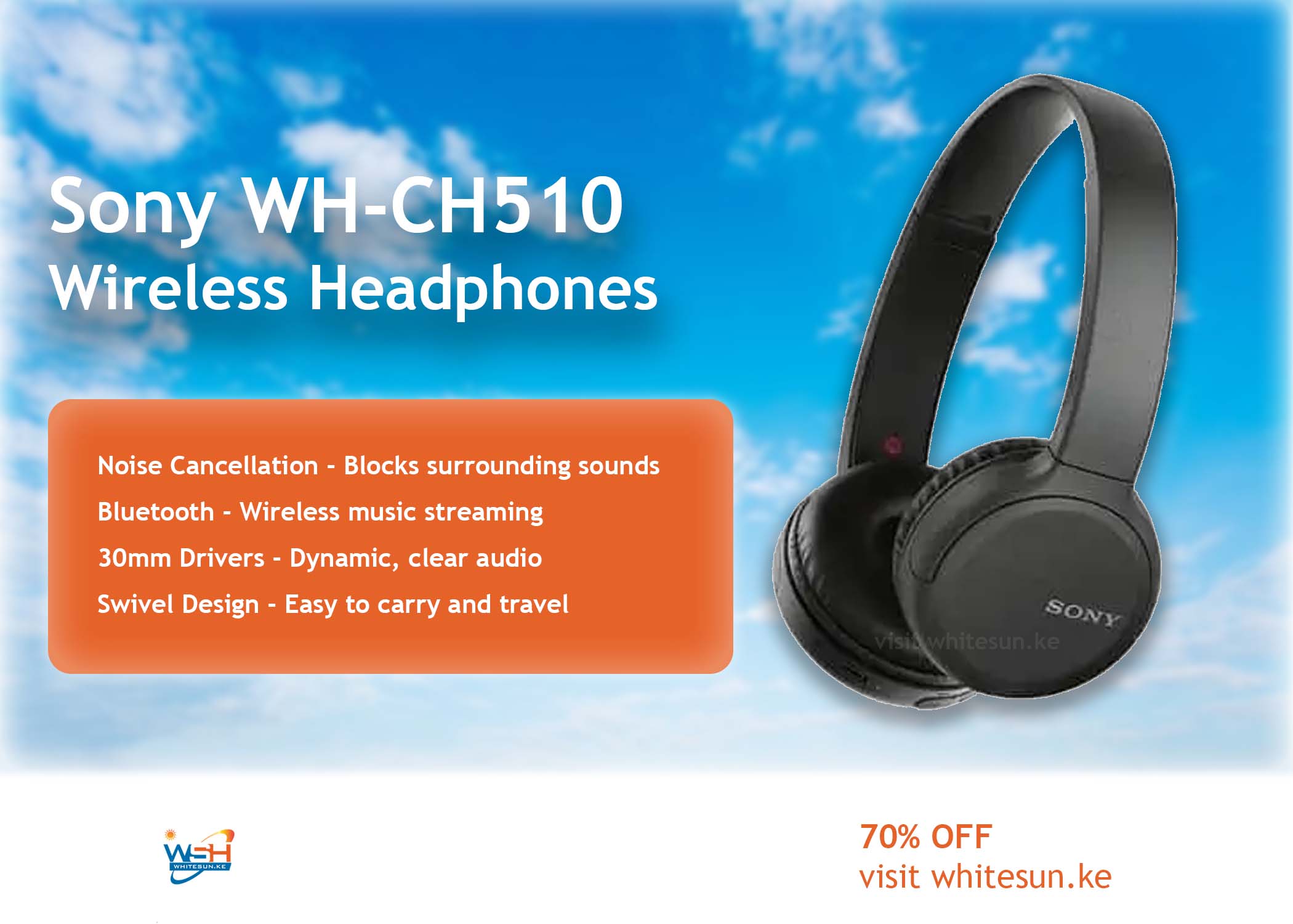 Sony WH-CH510 Wireless Headphones