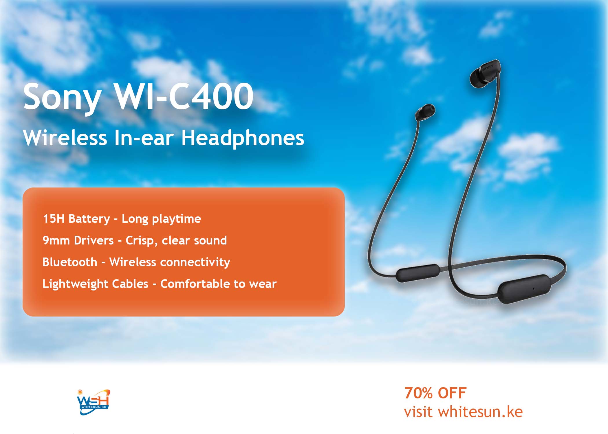 Sony WI-C310 Wireless In-ear Headphones