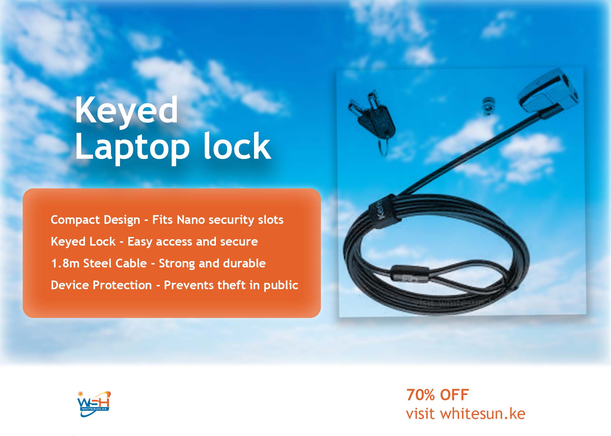 Keyed Laptop Lock