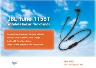 JBL Lifestyle Tune 110BT Wireless in-Ear Headphones, Black