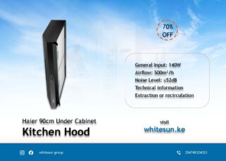 Haier 90cm Under Cabinet Kitchen Hood - HXP90P