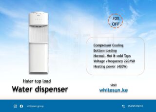 Haier top load hot, normal & cold water dispenser HDC-TB3B1W