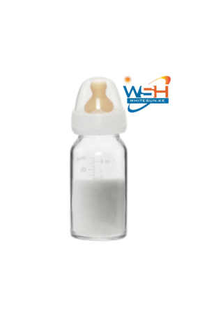 Glass Baby Bottle 4 OZ With Nipple & Cover, Wyeth