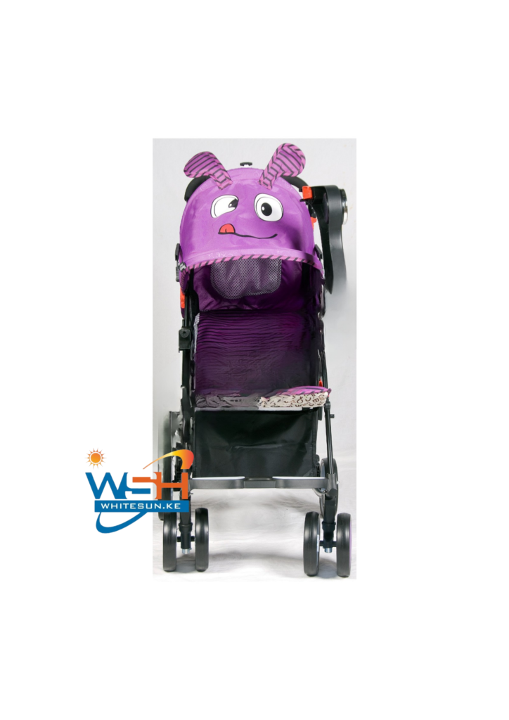Baby Pram With Cartoon Cover And Luggage Basket And Pocket