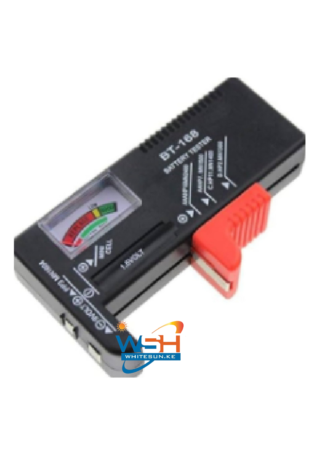Battery Tester For Testing AA, AAAA, 9V, C, D And Button Cells Black