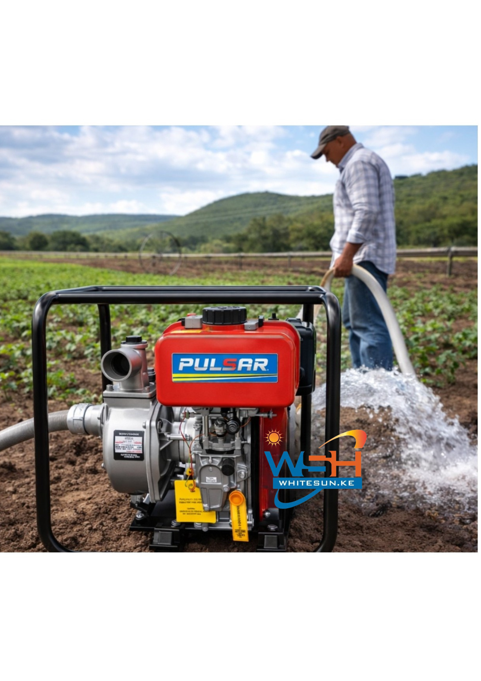 3"Pulsar DP30 Diesel Water Pump - 7HP, 32M Head Power Transfer - Image 4