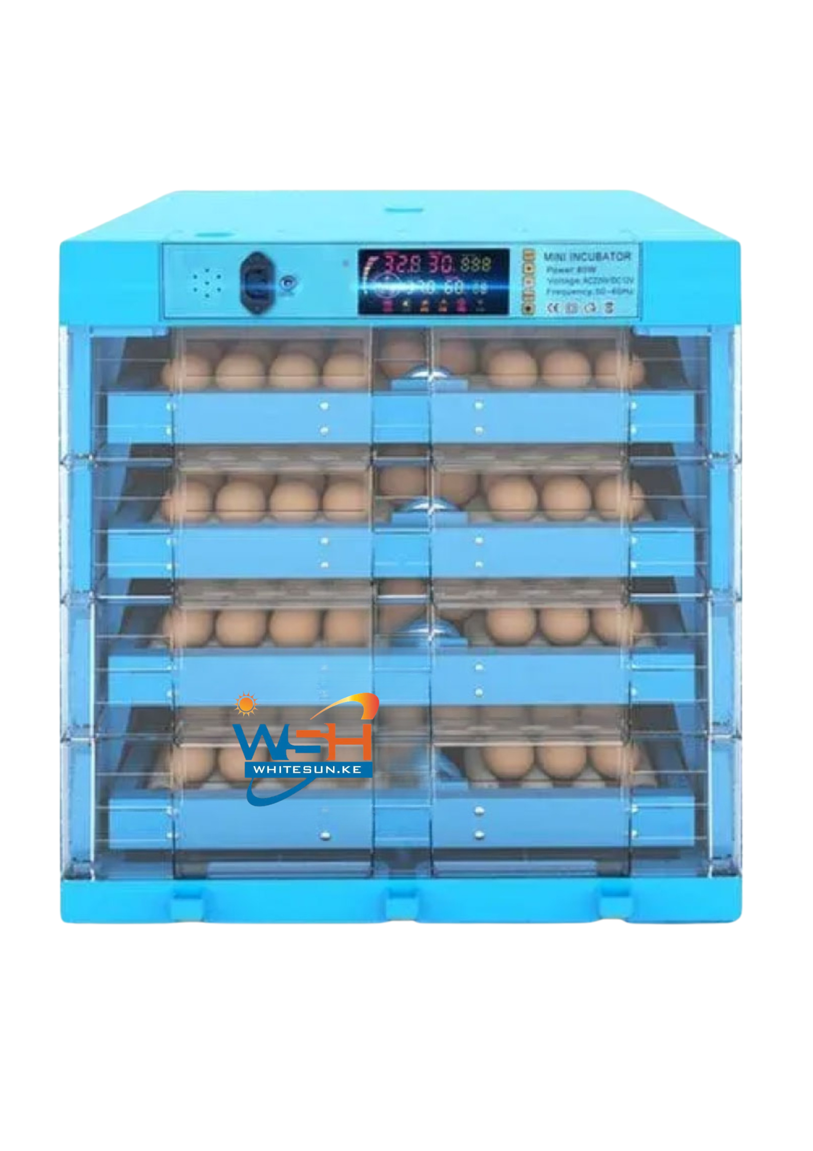 204 Eggs kukumom Imported Egg Digital Incubator - 80w AC/DC Fully Automatic
