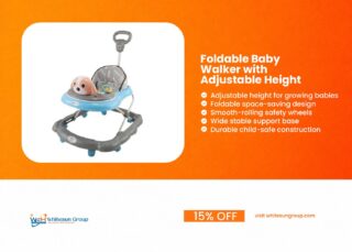 Foldable Baby Walker with Adjustable Height