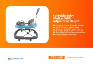 Foldable Baby Walker With Adjustable Height