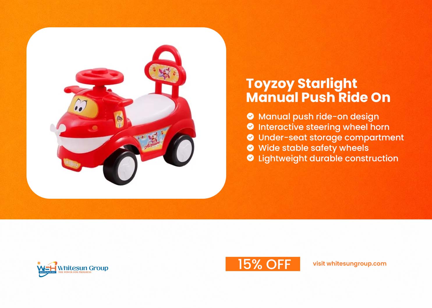 Toyzoy Starlight Manual Push Ride On