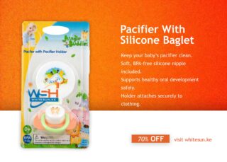 Pacifier With Silicone Baglet & Pacifier Holder Jungle Buddies Pp, Silicone, Baglet