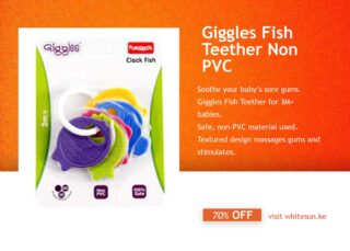 Giggles Fish Teether Non PVC, Age 3M Plus, Funskool