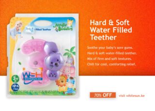 Hard & Soft Water Filled Teether 1,2,3 Jungle Buddies Ps, Eva, Water
