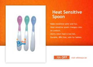 Heat Sensitive Spoon. Change Color When In Contact With Hot Food. Jungle Buddies Pp