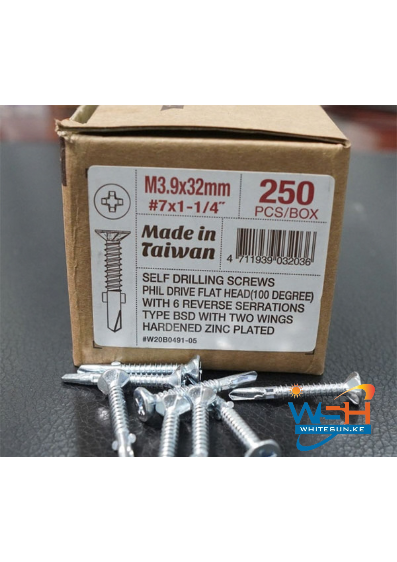 Fiber Cement Screws 32mm Self Drilling (250pcs) Flat-head