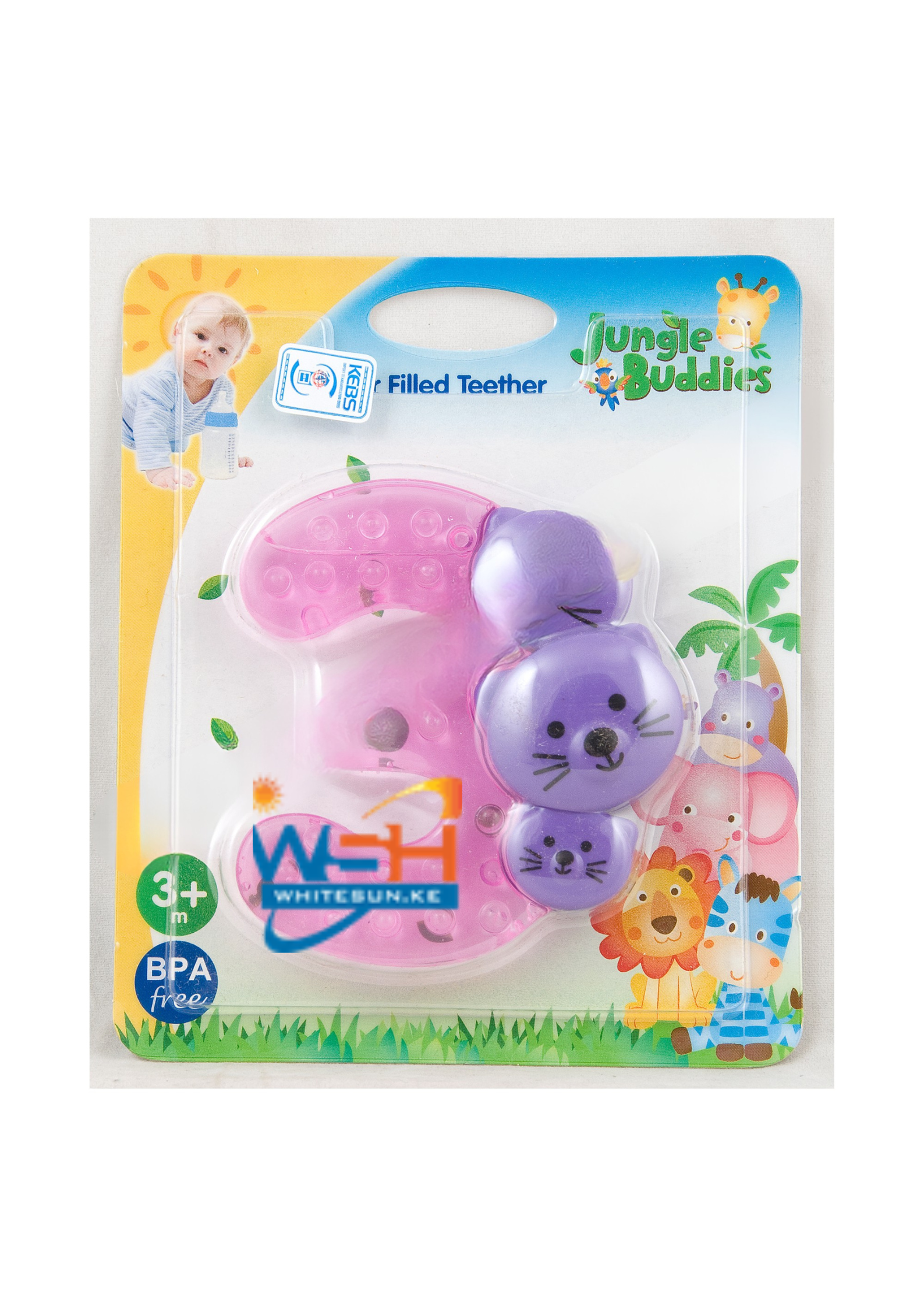Hard & Soft Water Filled Teether 1,2,3 Jungle Buddies Ps, Eva, Water - Image 2