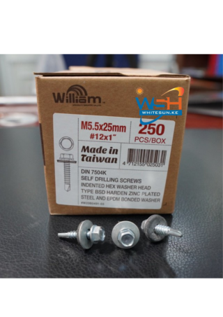 Self Drilling Roofing Screws Hex Head 25mm