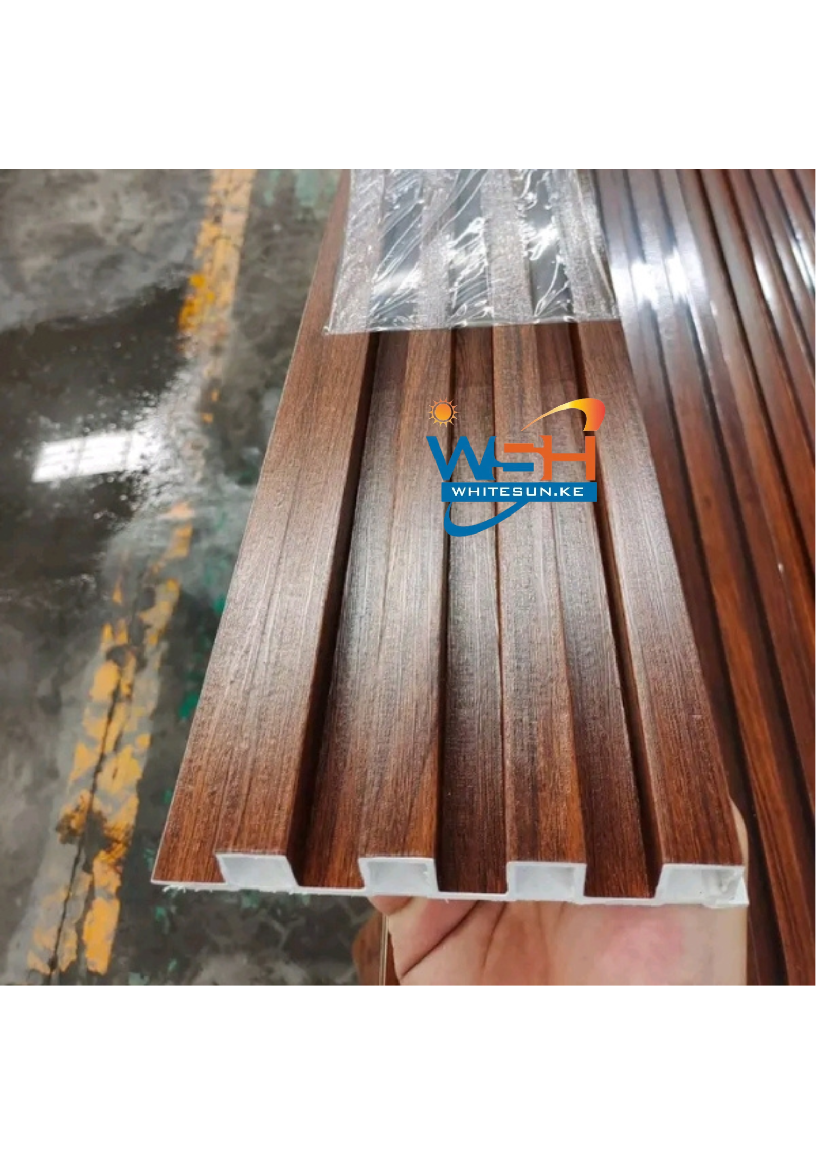 Fluted Panel WPC Dark Mahogany 3m*20cm*20mm