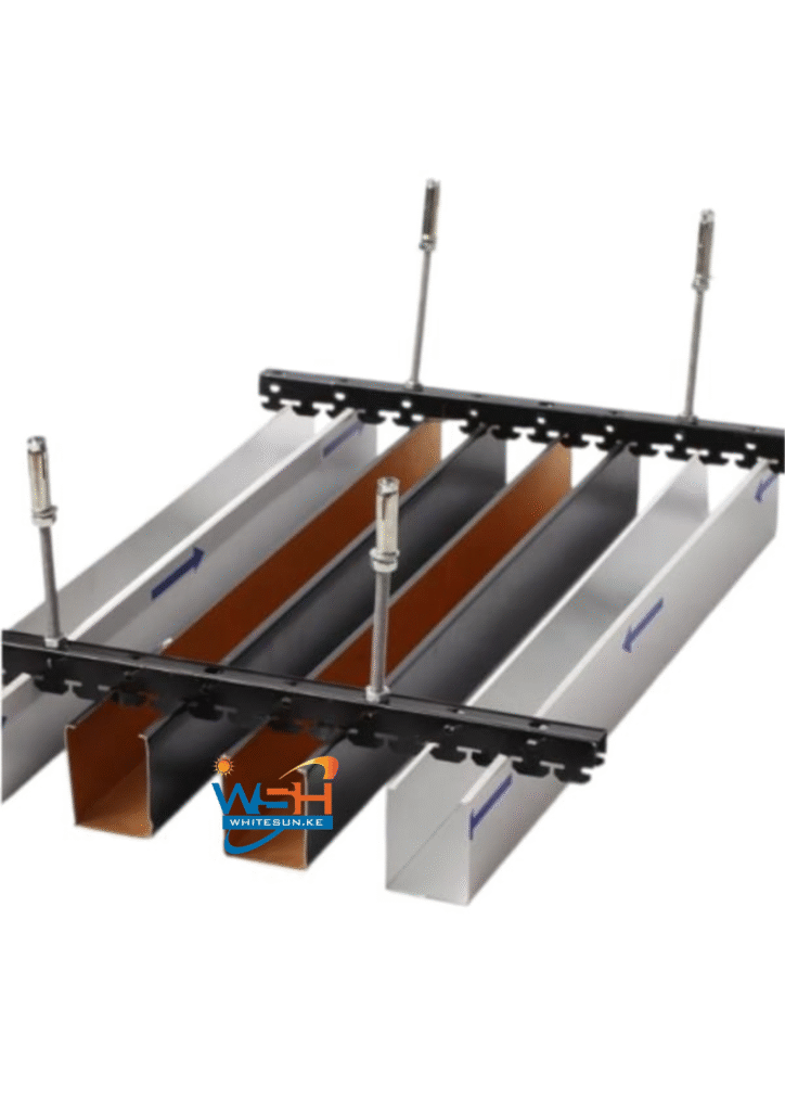 Aluminium Baffle Ceiling 100mm – Wood Finish