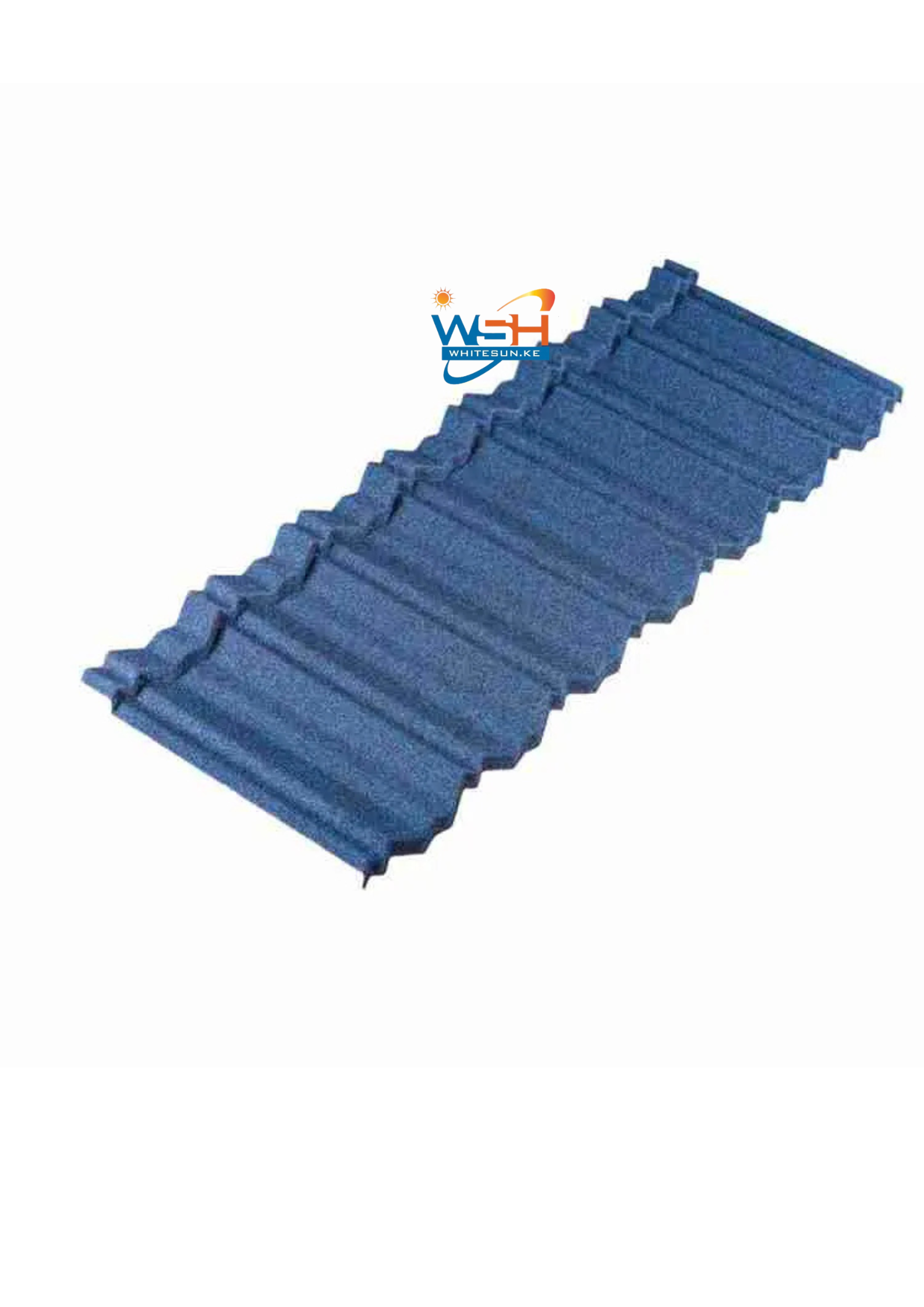 Tactile Stone Coated Steel Roofing Tile Edge Profile Azure