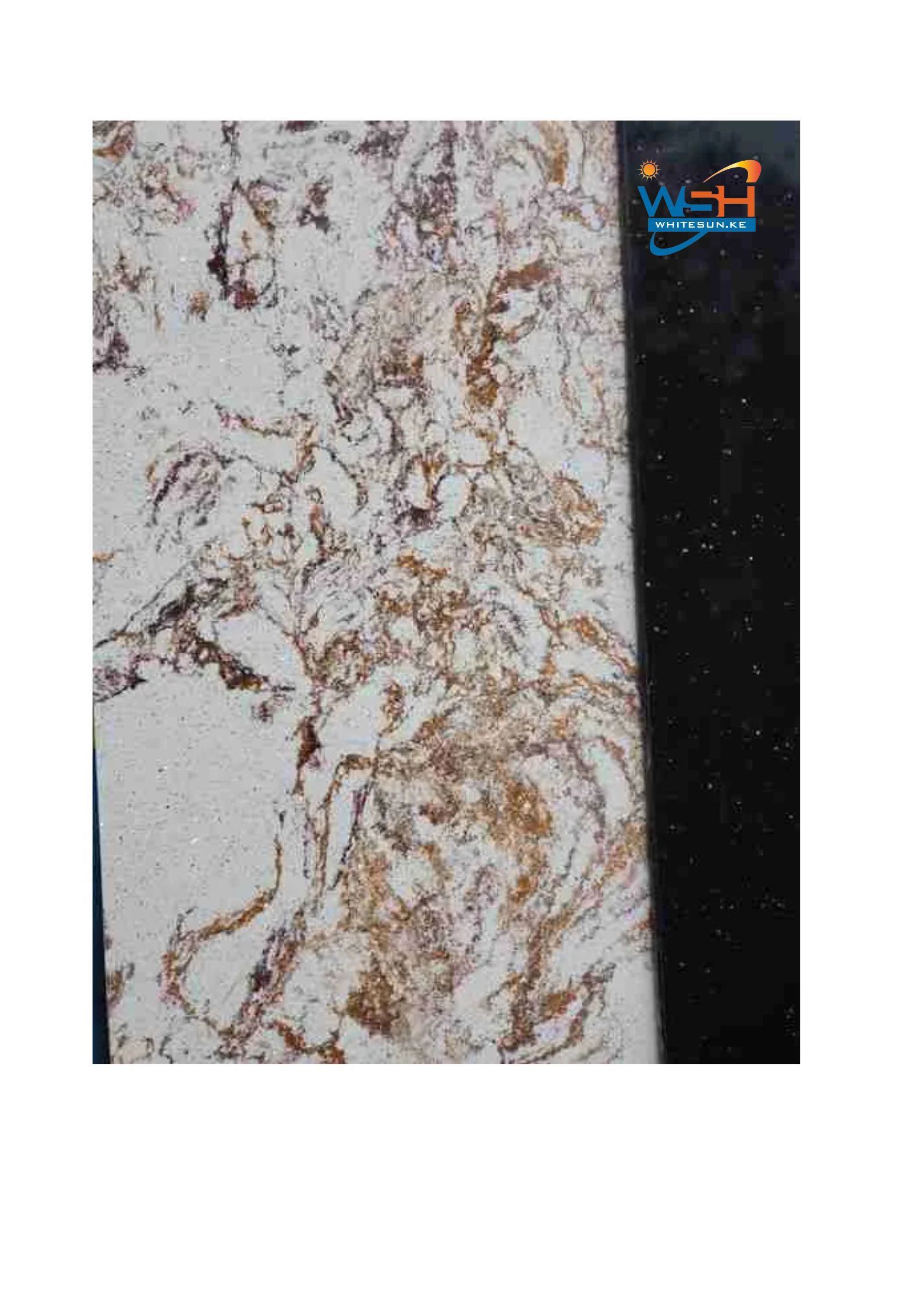Granite White and Brown Stripes