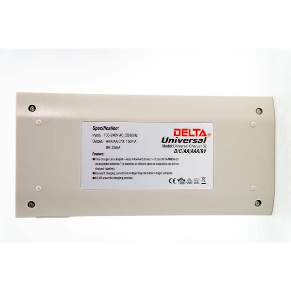 Universal Battery Charger Direct-Charge AA/AAA/C/D/9V, Delta - Image 2