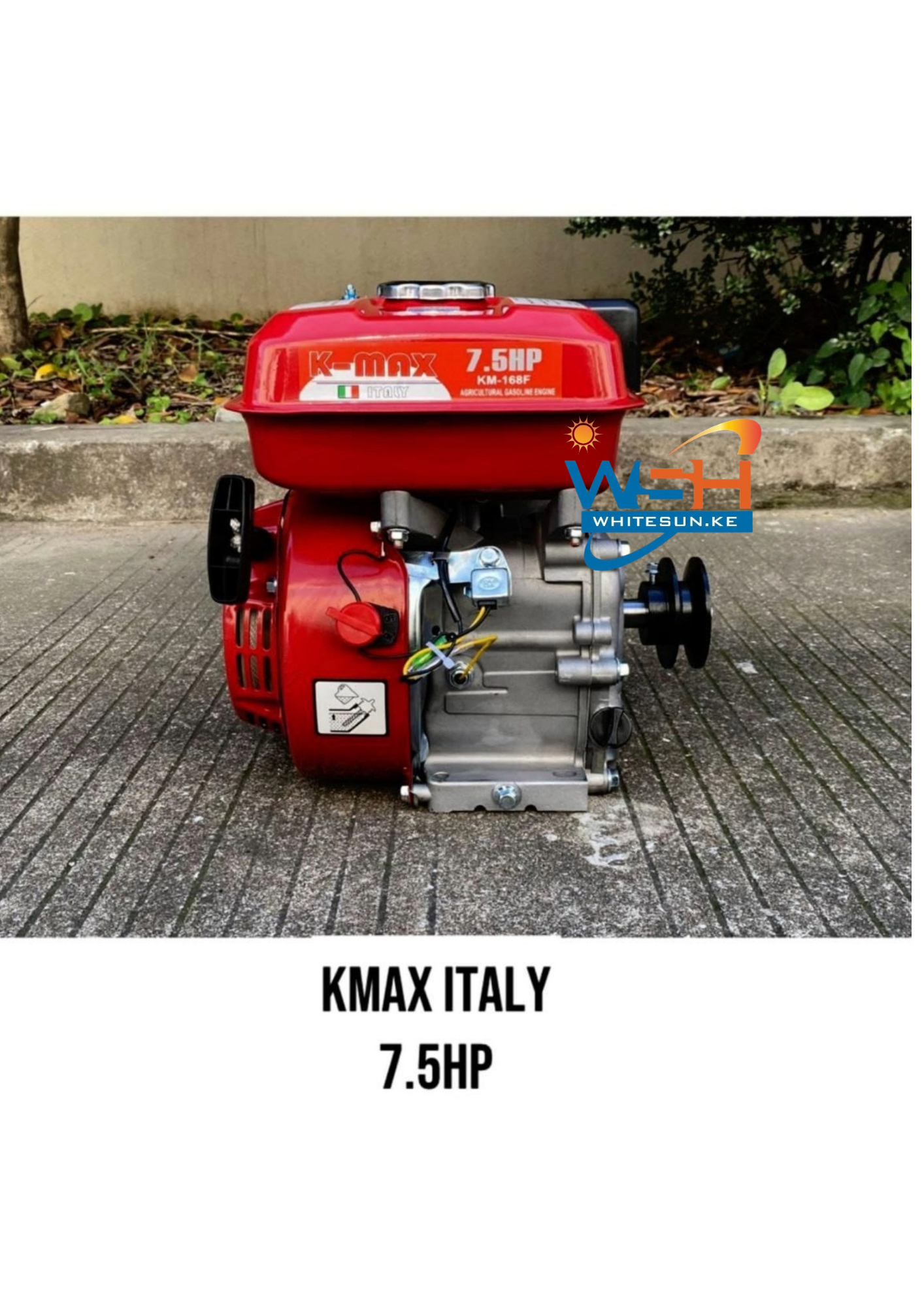 7.5HP KMAX Italy Petrol Engine - Premium Italian Power with Pulley - Image 3
