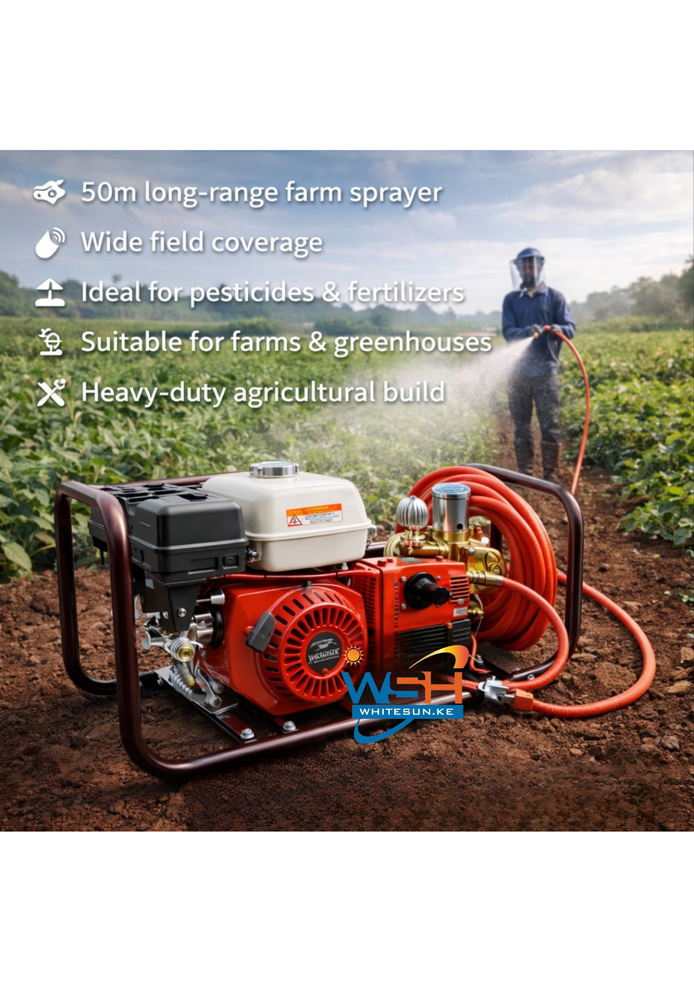 50m Joendong LS-26 Agricultural Power Sprayer - Long-Range Farm Sprayer - Image 3
